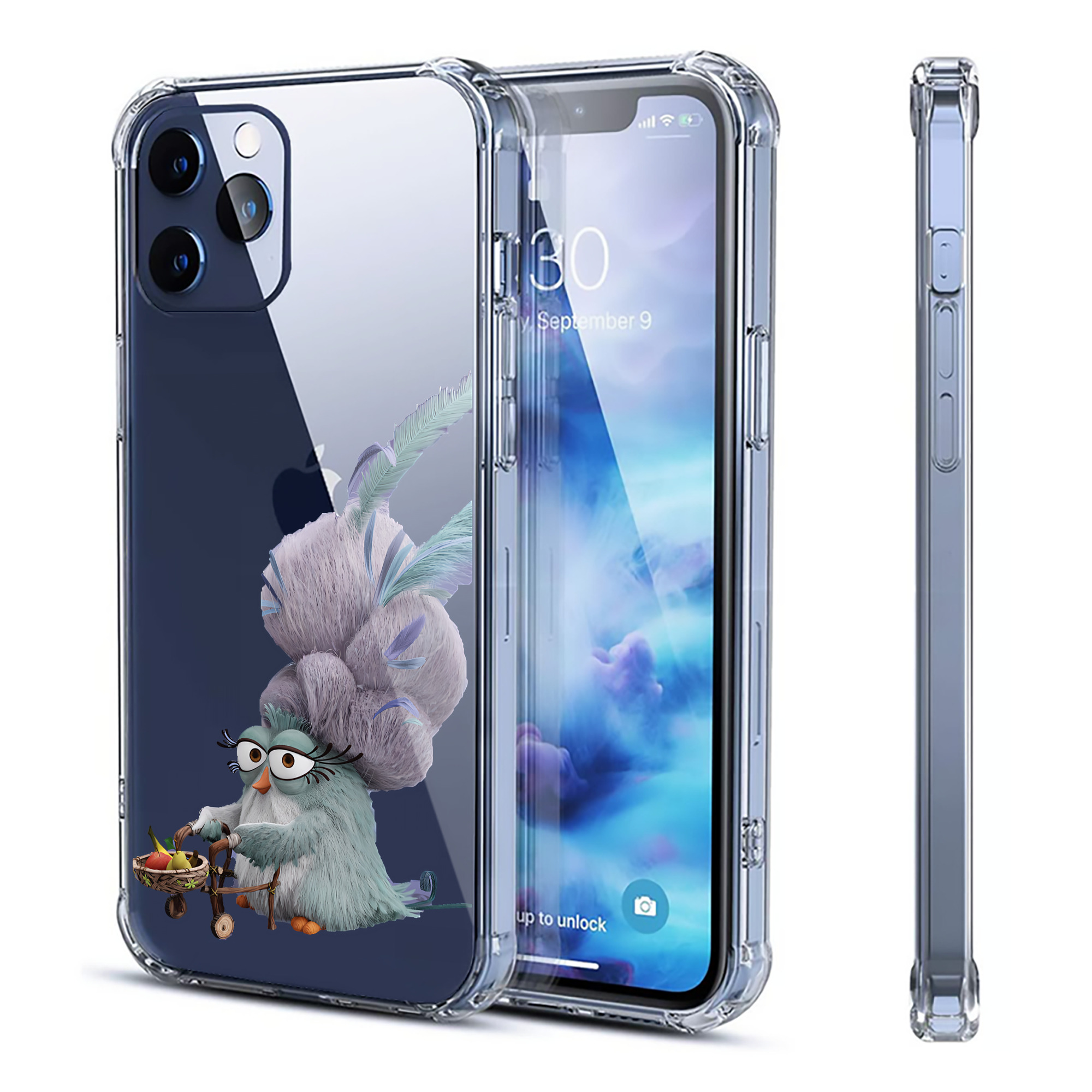 （画像用） Angry Birds アングリーバード 【iPhone 12シリーズ対応】透明スマホケース（クリアソフトケース）